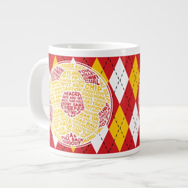 Grande Tasse Coupe du monde de football de typographie (Devant gauche)