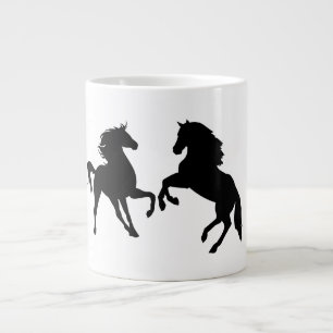 Grande Tasse Couple Black Horses Café Mug
