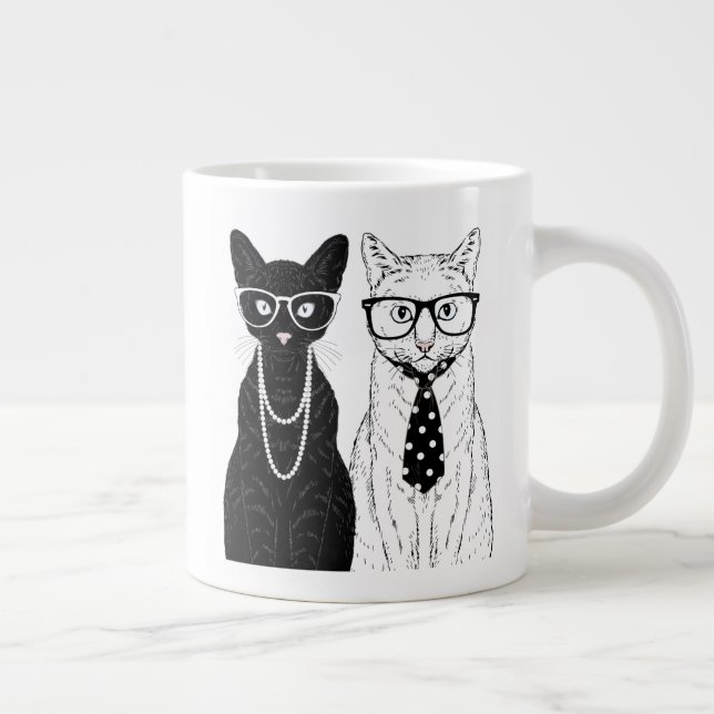 Grande Tasse Couple de chat (Droite)