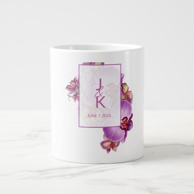 Grande Tasse Couple Monogramme Spécialité Mug (Devant)