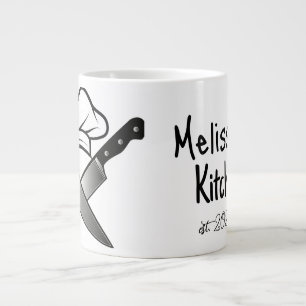 Grande Tasse Couteau Chefs Et Casquette Monogramme Mug Café