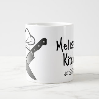 Grande Tasse Couteau Chefs Et Casquette Monogramme Mug Café