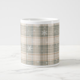 Grande Tasse Cozy Winter Plaid & Snowflake Holiday Design