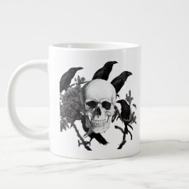 Grande Tasse Crâne et corbeaux Halloween Jumbo Mug