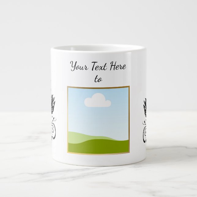 Grande Tasse Create Your Own personalized Template Text  (Devant)