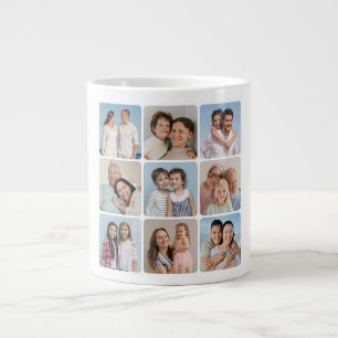 Grande Tasse Créez vos propres angles ronds 9 Collage photo
