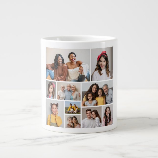 Grande Tasse Créez votre propre collection de photos 10 (Devant)