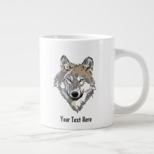 Grande Tasse Créez votre propre loup gris Spécial Café Mug