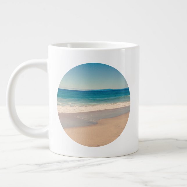 Grande Tasse Créez votre propre photo en 2 cercles (Gauche)