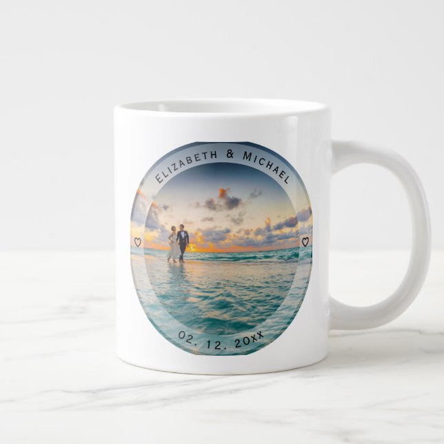 Grande Tasse Créez votre propre photo Mariage de mauvaises herb (Droite)