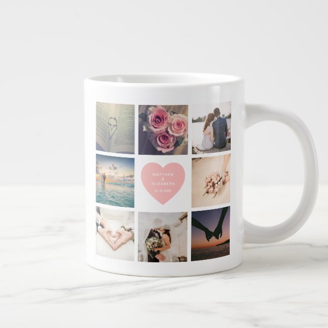 Grande Tasse Créez votre propre photo Mariage personnalisée pou (Droite)