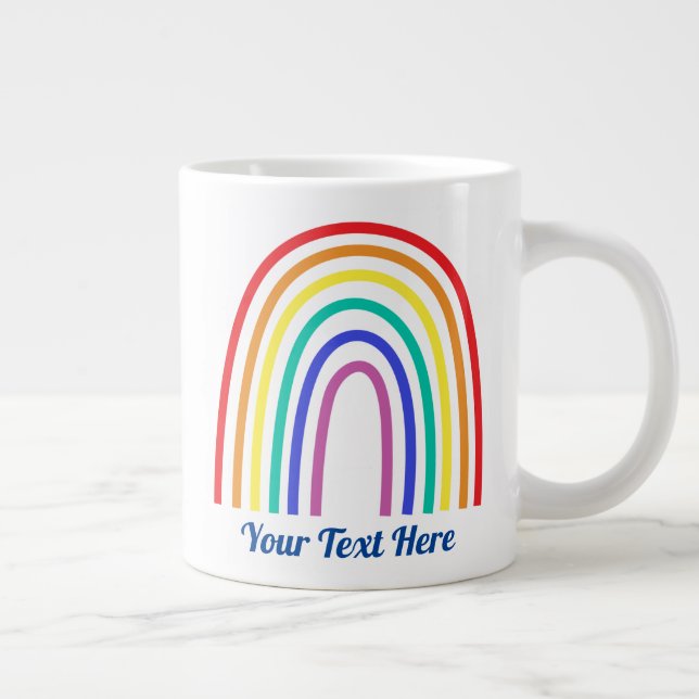 Grande Tasse Créez votre propre professeur moderne Rainbow (Droite)
