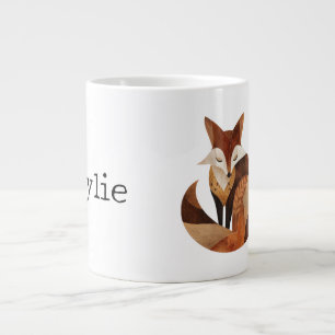 Grande Tasse Crème Brown cool Orange Fox