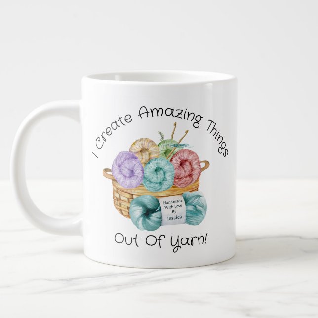 Grande Tasse Crochet Personnalisé Giant Café Mug (Gauche)