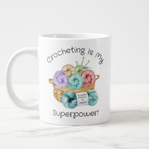 Grande Tasse Crocheting Est Ma Superpuissance Personnalisée