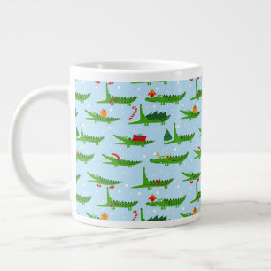 Grande Tasse Crocodiles festifs dans les costumes de Noël Motif