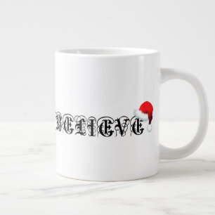 GRANDE TASSE CROIRE AU PÈRE NOËL CHAPEAU NOËL VEILLE DE NOËL