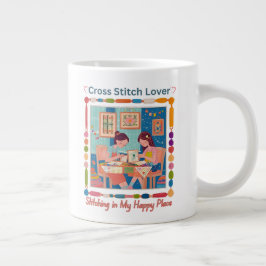 Grande Tasse Cross Stitch Lover-Stitching in My Happy Place