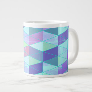 Grande Tasse Cubes en triangles Motif géométrique