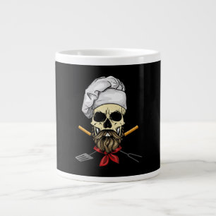 Grande Tasse Cuisiner Grill Master Chef Crâne visage Halloween 