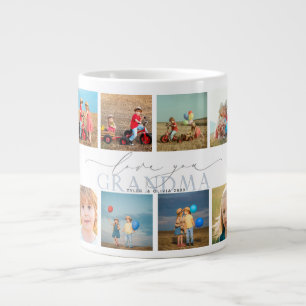 Grande Tasse Custom Love You Grand-mère 10 Photo Collage