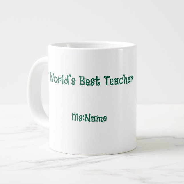 Grande Tasse Custom Teacher Gift Mug  (Devant gauche)