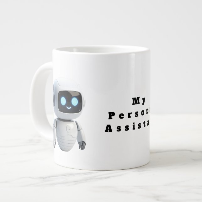Grande Tasse Cute AI Robot Coffee Mug - Tech Inspired Future Bu (Devant gauche)