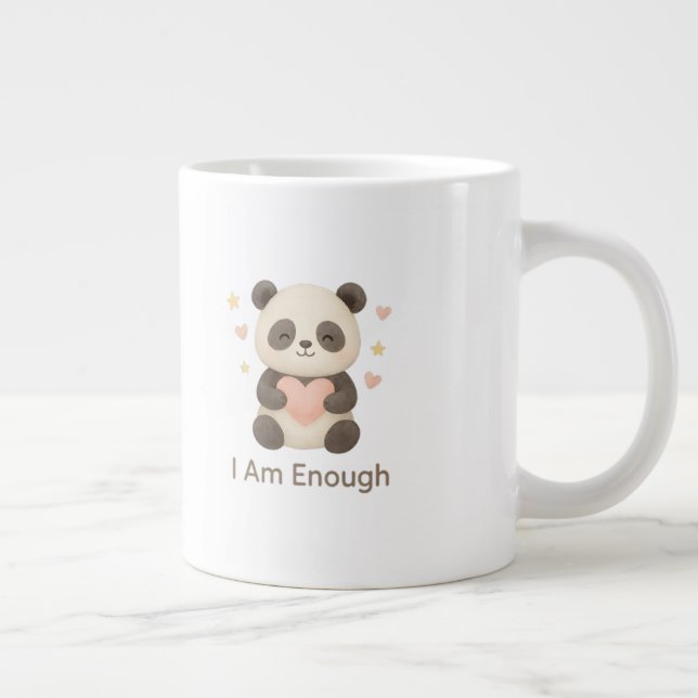 Grande Tasse Cute Bear with Pink Heart — I Am Enough mug (Droite)