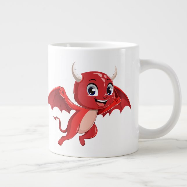 Grande Tasse Cute cartoon flying devil (Droite)
