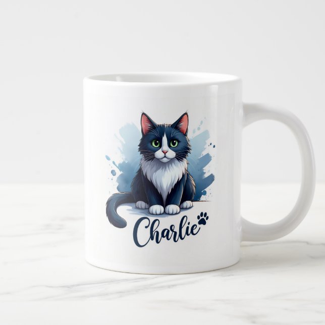 Grande Tasse Cute Cat Artwork Mug – Gift for Animal Lovers (Droite)