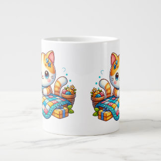 Grande Tasse Cute Cat couture quilt Céramique Mug