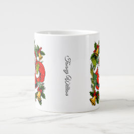 Grande Tasse Cute Festive Vintage Noël traditionnel