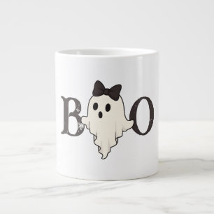 Grande Tasse Cute Halloween Mug - "Boo" Ghost avec Bow