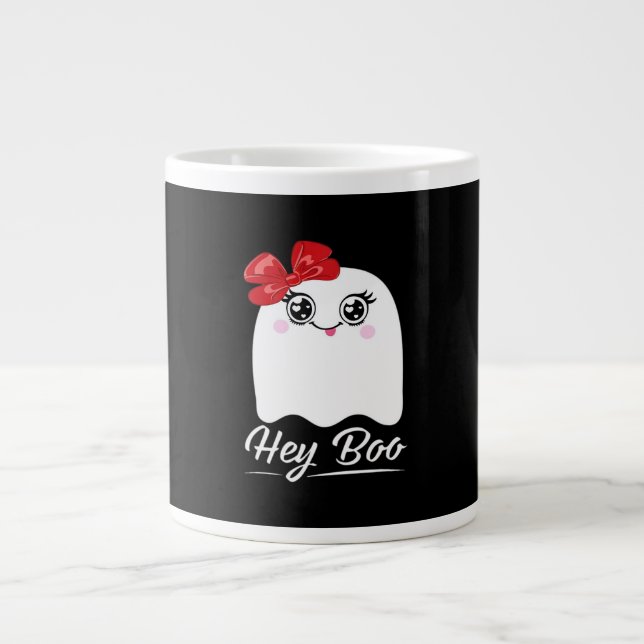 Grande Tasse Cute Hey Boo Halloween (Devant)
