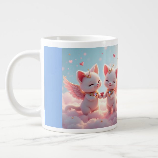 Grande Tasse Cute Love Cats (Gauche)
