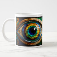 Cute Mosaic Vitre Tissu Design oeil
