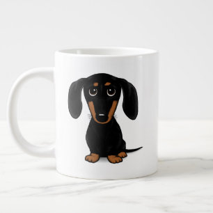 Grande Tasse Cute noir et Tan Dachshund   Wiener Dog