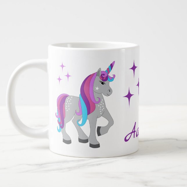 Grande Tasse Cute Unicorn & Stars (Gauche)