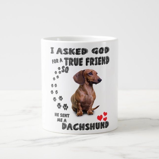 Grande Tasse Dachshund Cadeau Miniature, Chien De Saucisse, Wog (Devant)