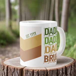 Grande Tasse Dada Papa Papa Bruh Custom Est Vert Moderne Tan