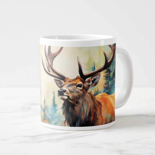 Grande Tasse Dans le désert : L'élégance du cerf (Devant droit)