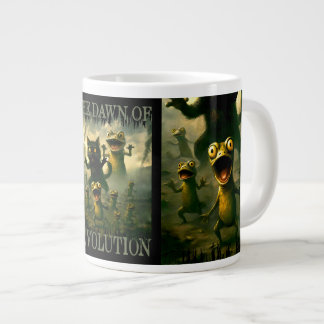 Grande Tasse Dawn of revolution funny rebel cat lizard frogs