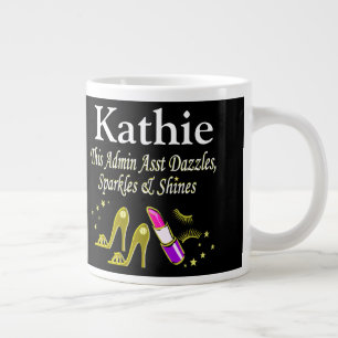 GRANDE TASSE DAZZLING ADMIN ASST GOLD CUSTOMISÉ MUG