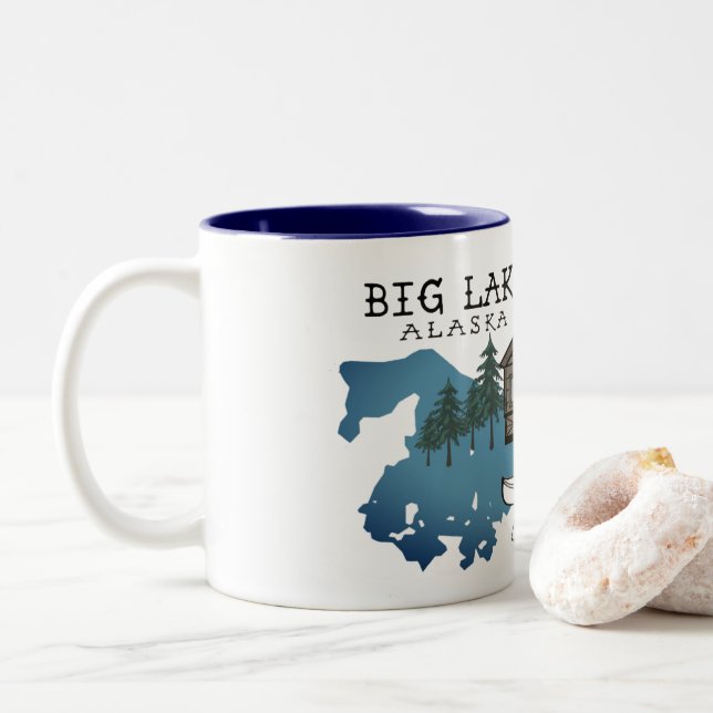 Grande tasse de cabine de l'Alaska de lac (Avec donut)