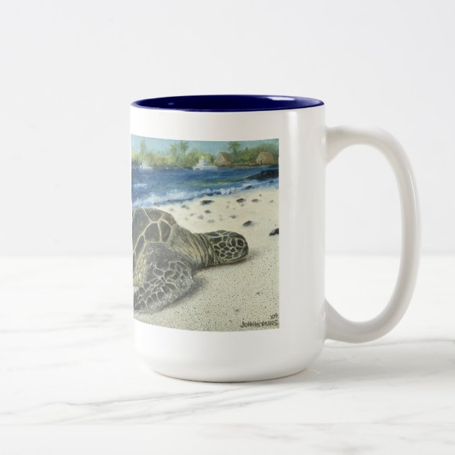Grande tasse de café de tortue de mer d'île (Droit)