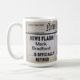 Grande tasse de retraite de papier de nouvelles -