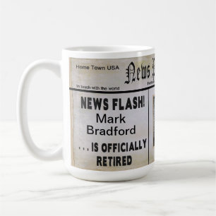 Grande tasse de retraite de papier de nouvelles -