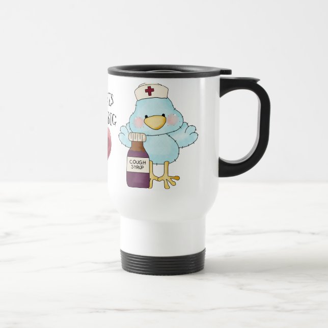 Grande tasse de voyage d'infirmière de coeur (Droite)