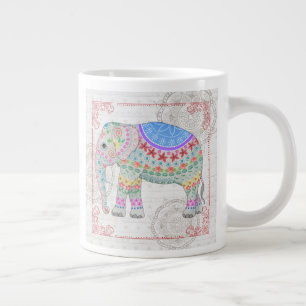 Grande Tasse Deco Elephant Boho Style Mug