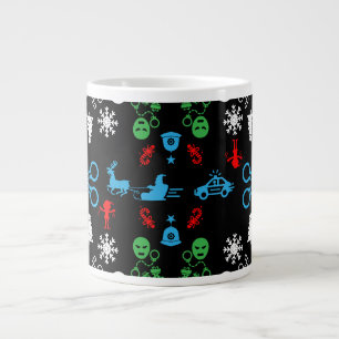Grande Tasse Décor de Noël de la police